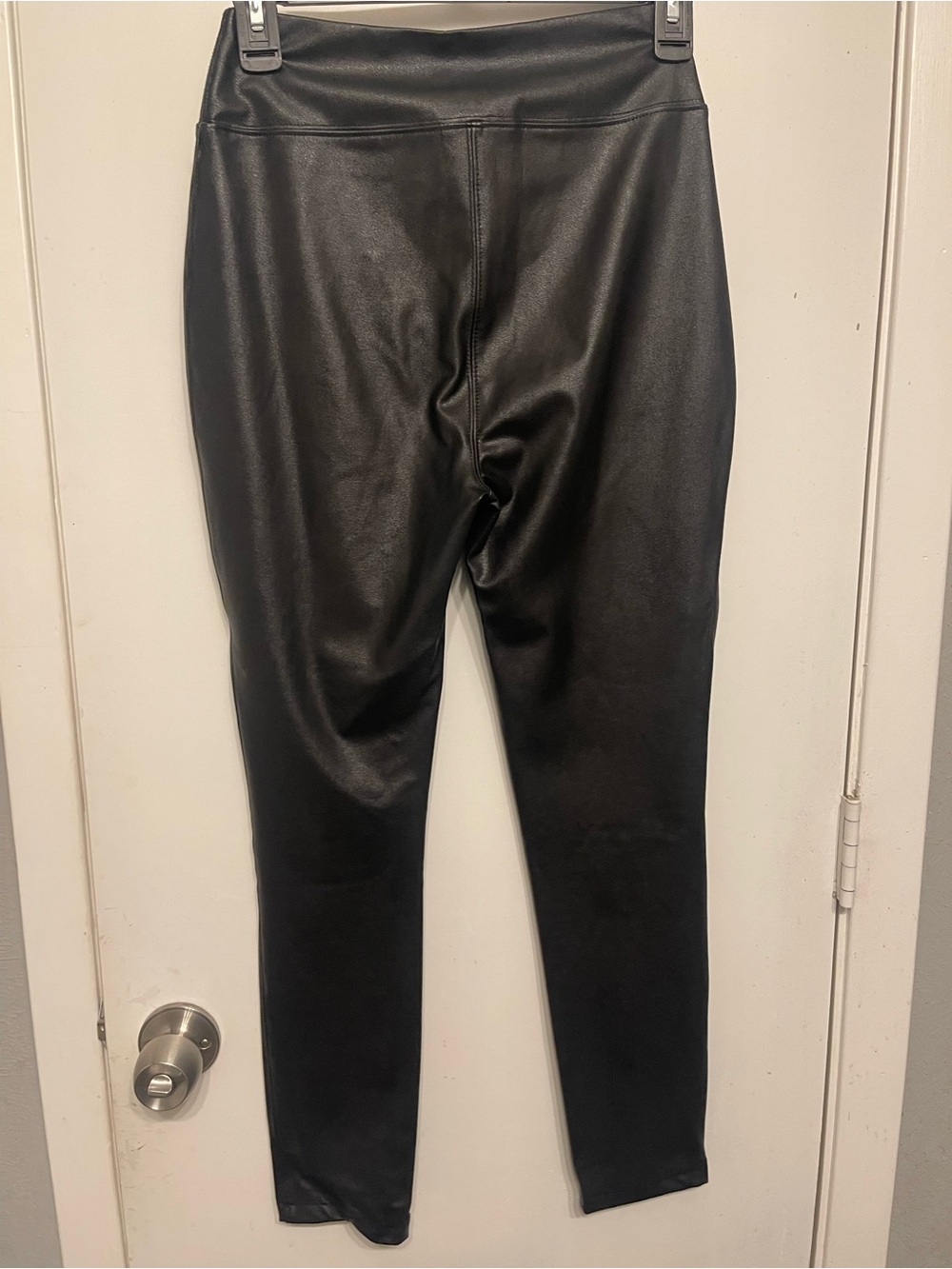 Tuckernuck Black Faux Leather High Rise Ankle Leggings Stretch Small